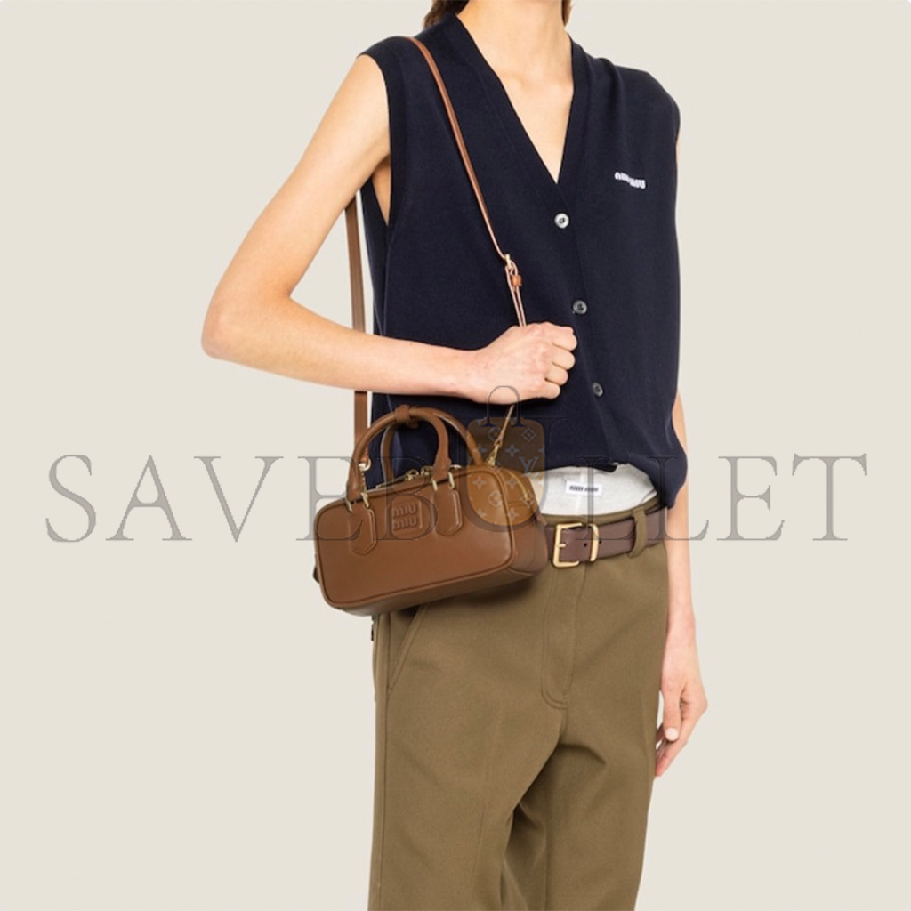 M1v M1v arcadie leather handbag 5bb142 (22*10.5*7.5cm)